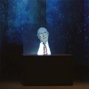 Video production sample — holographic display